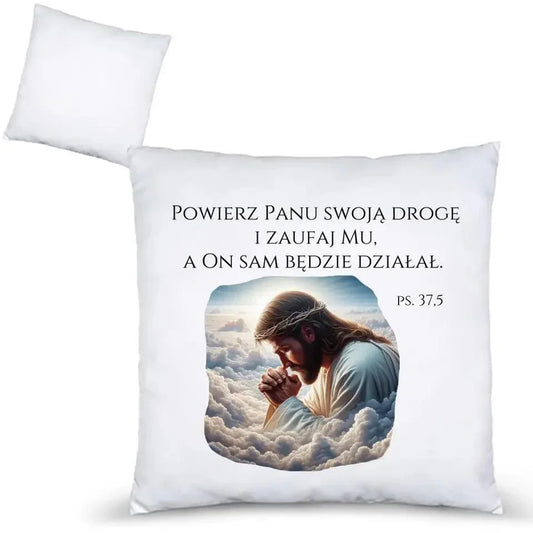 Poduszka chrześcijański POWIERZ PANU SWOJĄ DROGĘ DU06 - StoryCups.pl