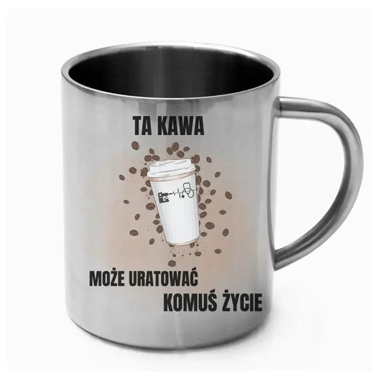 Metalowy kubek na kawę dla DOKTORA L05 - StoryCups.pl