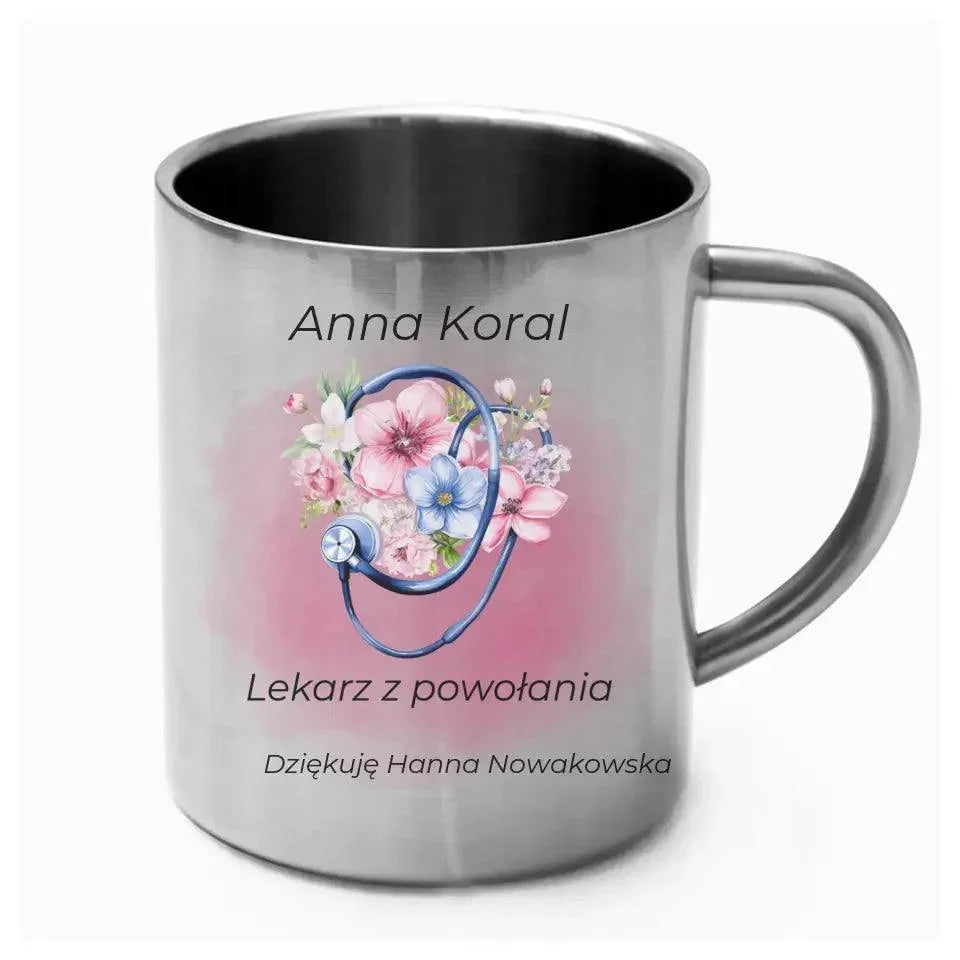 Metalowy kubek doktorki LEKARZ Z POWOŁANIA L07 - StoryCups.pl