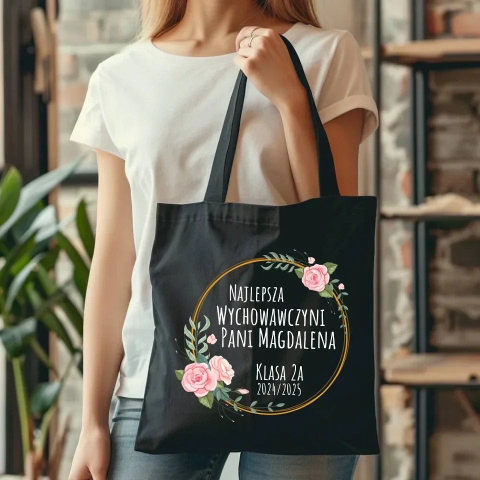 Najlepsza Wychowawczyni personalizacja | Torba dla nauczyciela N02 - StoryCups.pl