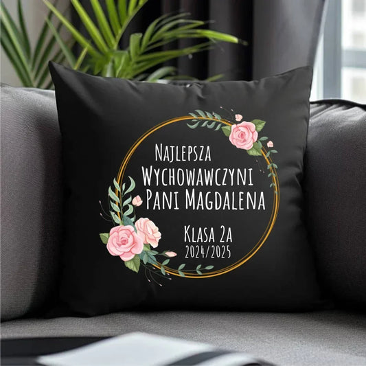 Najlepsza Wychowawczyni personalizacja | Poduszka dekoracyjna dla nauczyciela N02 - StoryCups.pl