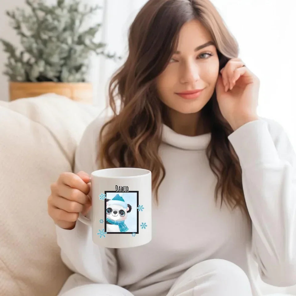 Zimowy Miś | Świąteczny kubek z imieniem BN16 - StoryCups.pl