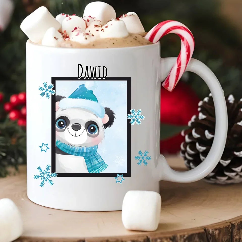 Zimowy Miś | Świąteczny kubek z imieniem BN16 - StoryCups.pl