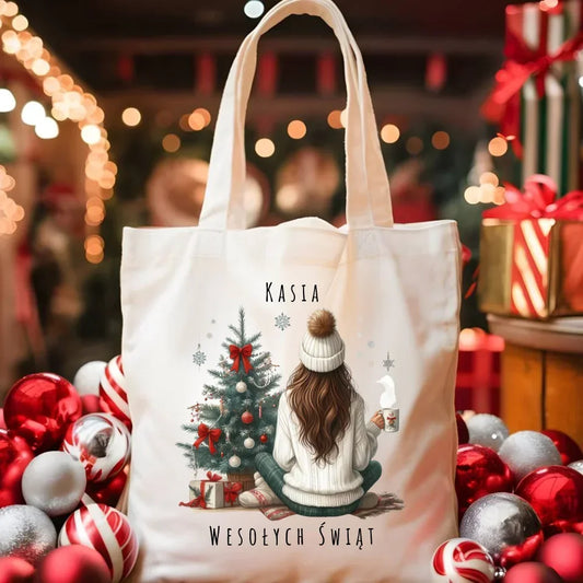 Love Winter | Świąteczna torba z imieniem dla dziewczyny BN15 - StoryCups.pl