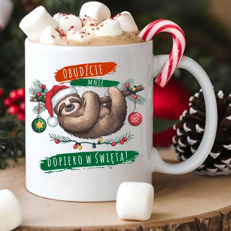 Obudźcie mnie dopiero w święta | Świąteczny kubek BN02 - StoryCups.pl