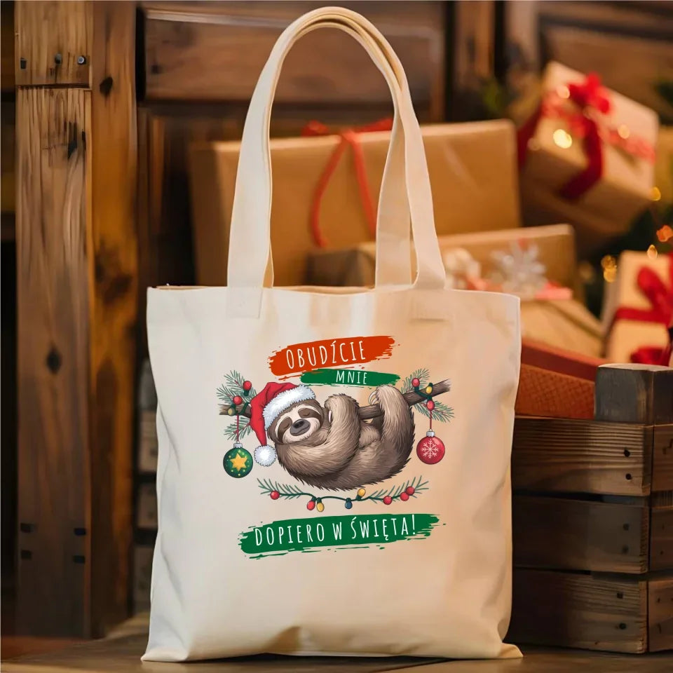 Obudźcie mnie dopiero w święta | Świąteczna torba BN02 - StoryCups.pl