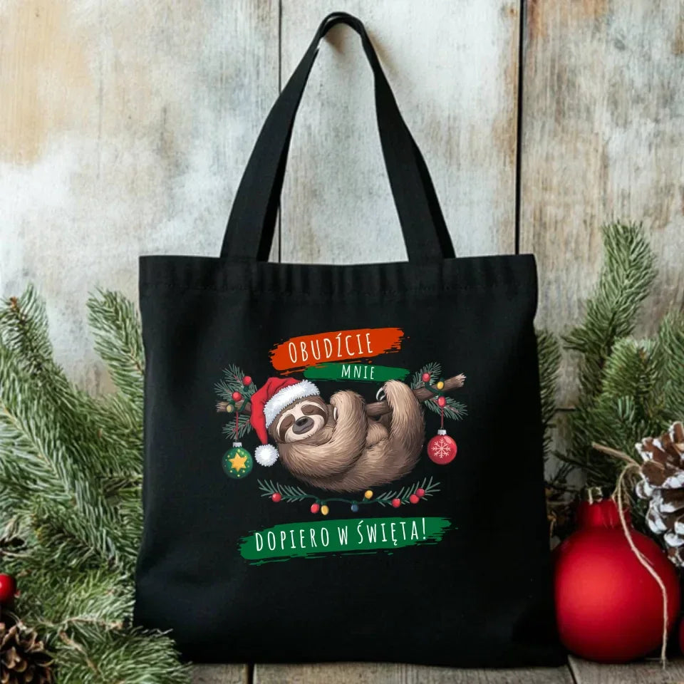 Obudźcie mnie dopiero w święta | Świąteczna torba BN02 - StoryCups.pl