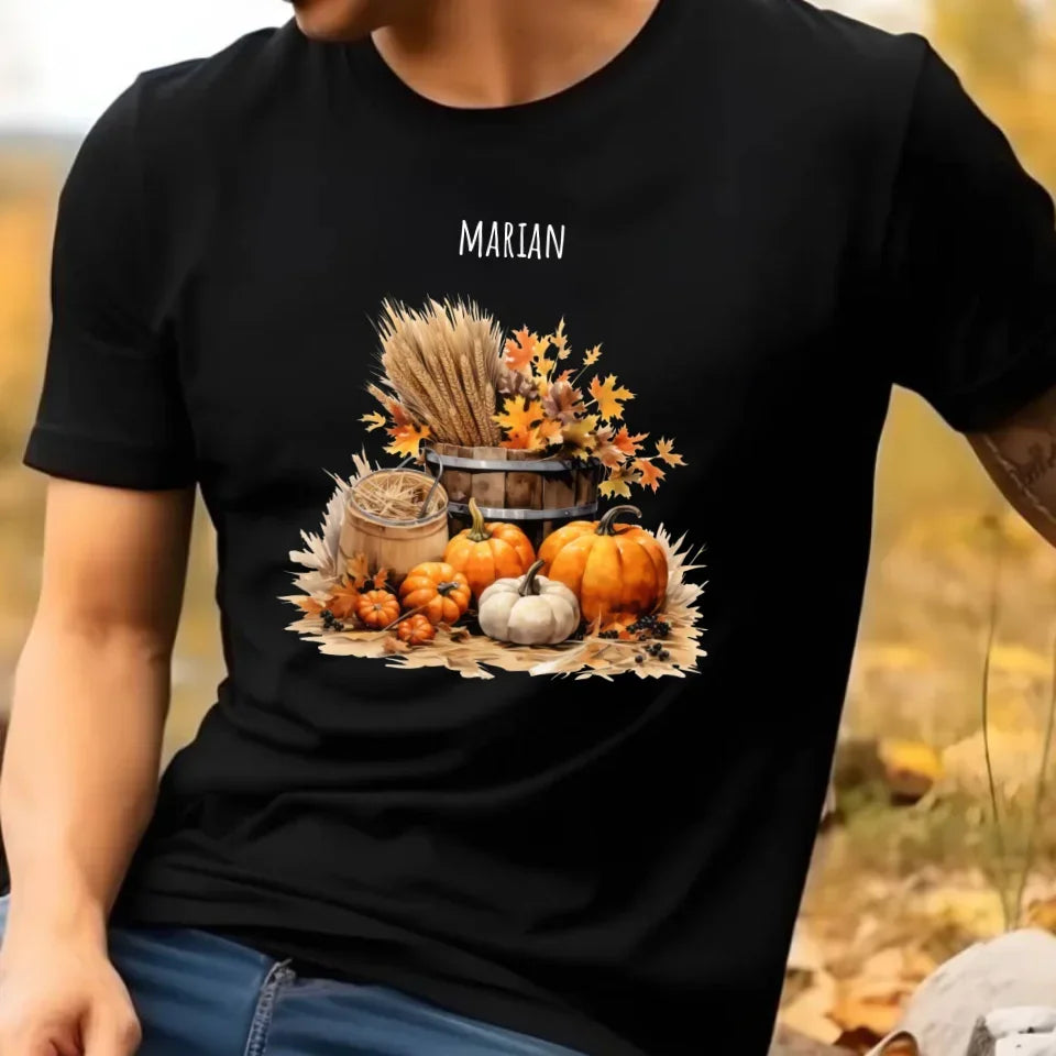 Harvest Vibes imię | Koszulka męska jesienna JS09 - StoryCups.pl