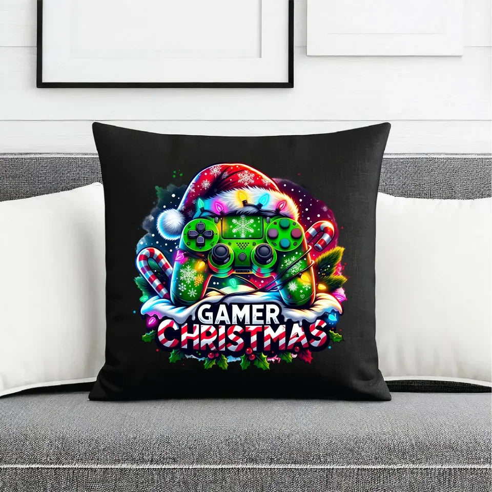 Świąteczny gracz | Poduszka dekoracyjna na święta dla gracza BN22 - StoryCups.pl