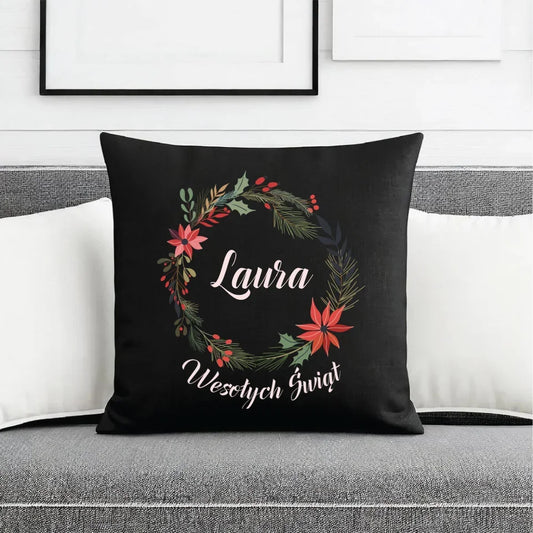 Wesołych Świąt | Personalizowana poduszka dekoracyjna na święta BN19 - StoryCups.pl