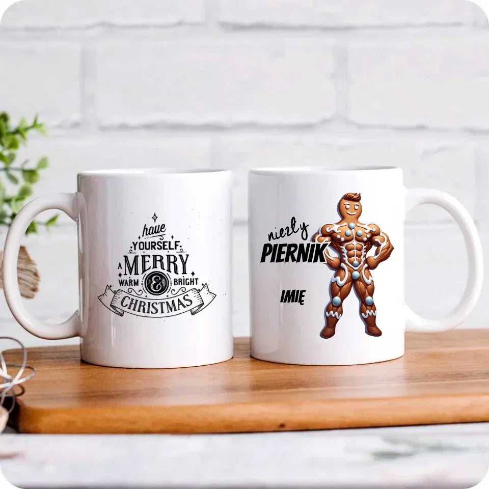 Niezły piernik | Świąteczny kubek z imieniem BN24 - StoryCups.pl