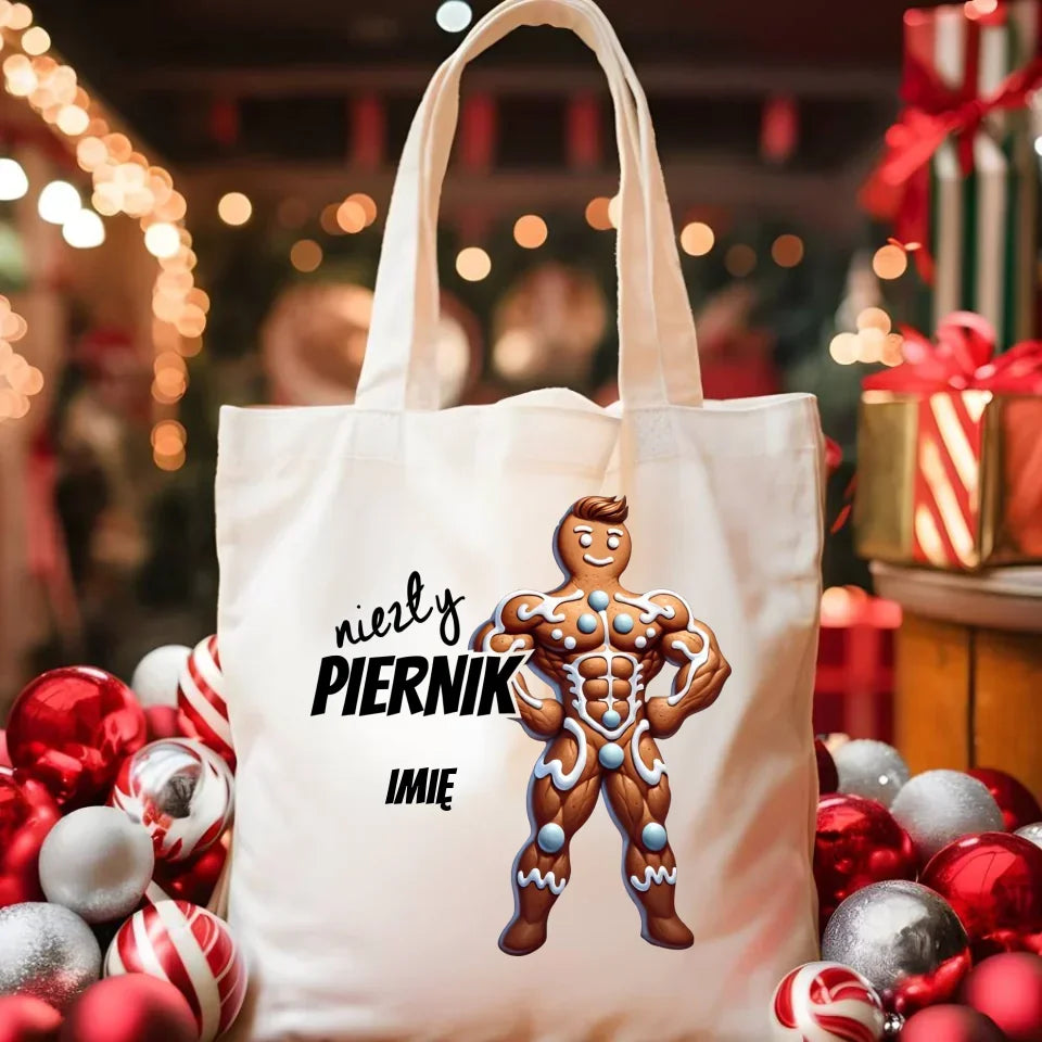 Niezły piernik | Świąteczna eco torba z imieniem BN24 - StoryCups.pl