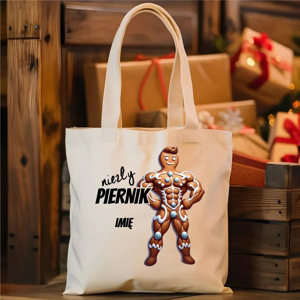 Niezły piernik | Świąteczna eco torba z imieniem BN24 - StoryCups.pl