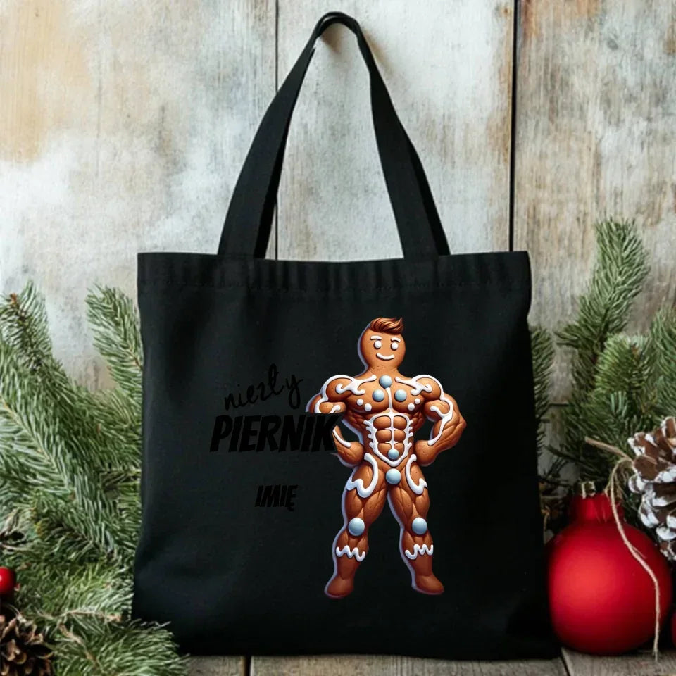 Niezły piernik | Świąteczna eco torba z imieniem BN24 - StoryCups.pl
