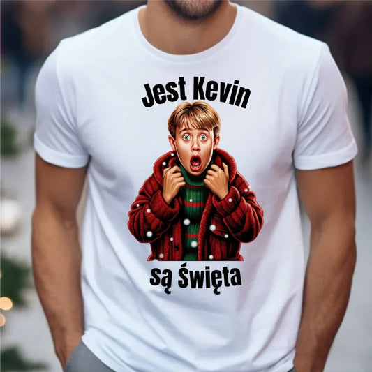 Jest Kevin, są święta | Świąteczna koszulka męska BN27 - StoryCups.pl