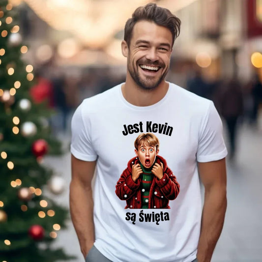 Jest Kevin, są święta | Świąteczna koszulka męska BN27 - StoryCups.pl