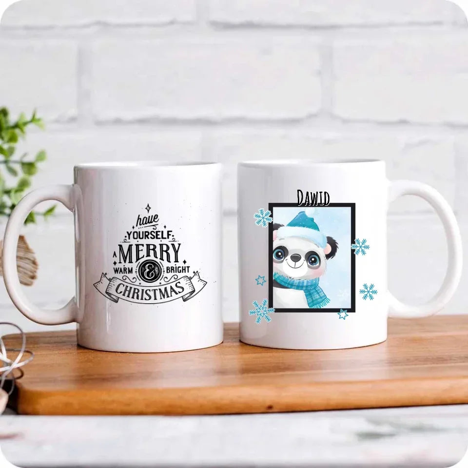 Zimowy Miś | Świąteczny kubek z imieniem BN16 - StoryCups.pl