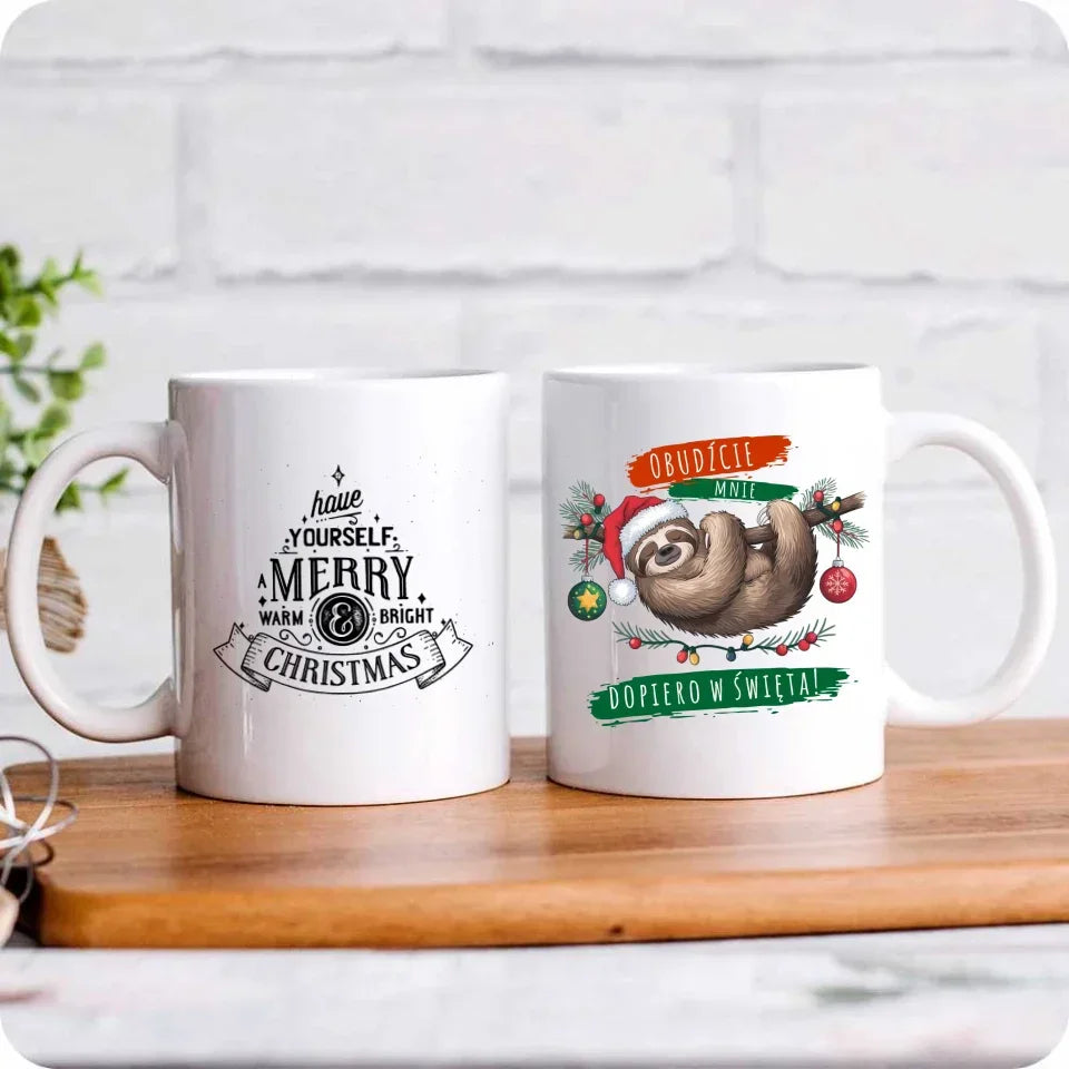 Obudźcie mnie dopiero w święta | Świąteczny kubek BN02 - StoryCups.pl