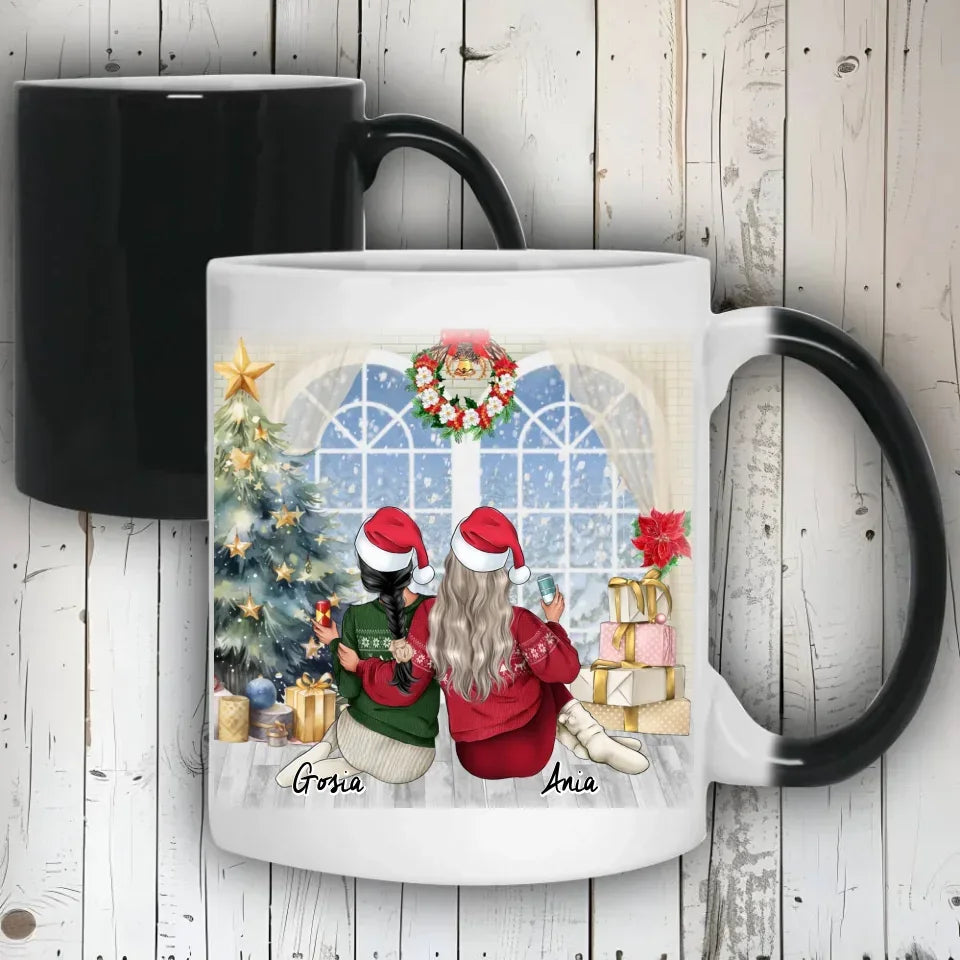 Prezent na Święta dla przyjaciółki 2-4 osoby | Personalizowany świąteczny kubek P05 - StoryCups.pl