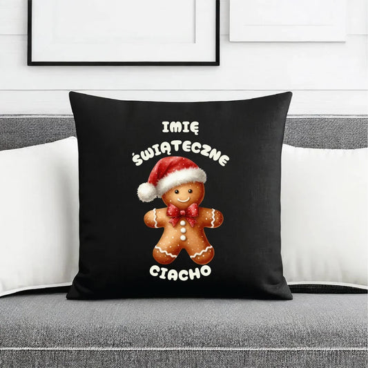 Świąteczne ciacho imię | Świąteczna poduszka dekoracyjna z imieniem BN25 - StoryCups.pl