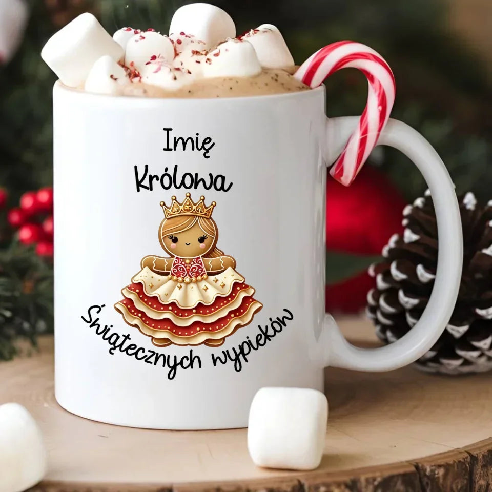 Królowa świątecznych wypieków imię | Personalizowany kubek na święta BN28 - StoryCups.pl