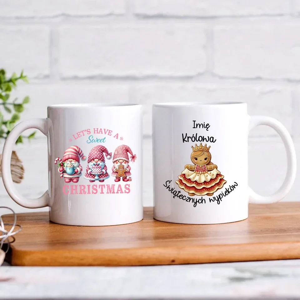 Królowa świątecznych wypieków imię | Personalizowany kubek na święta BN28 - StoryCups.pl