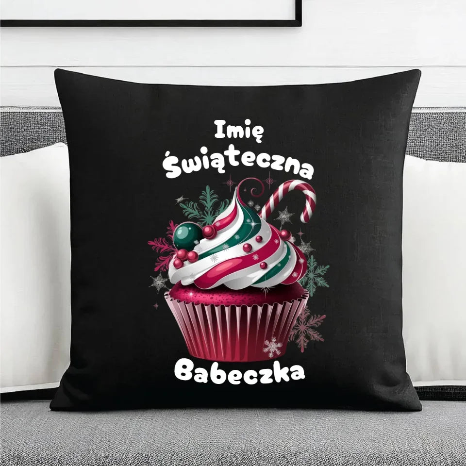 Świąteczna Babeczka | Personalizowana poduszka dekoracyjna na święta BN30 - StoryCups.pl
