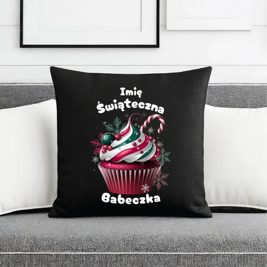 Świąteczna Babeczka | Personalizowana poduszka dekoracyjna na święta BN30 - StoryCups.pl