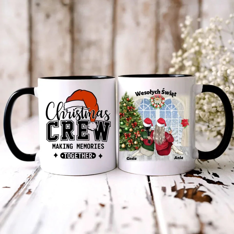 Prezent na Święta dla przyjaciółki 2-4 osoby | Personalizowany świąteczny kubek P05 - StoryCups.pl