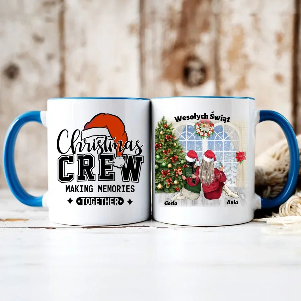 Prezent na Święta dla przyjaciółki 2-4 osoby | Personalizowany świąteczny kubek P05 - StoryCups.pl