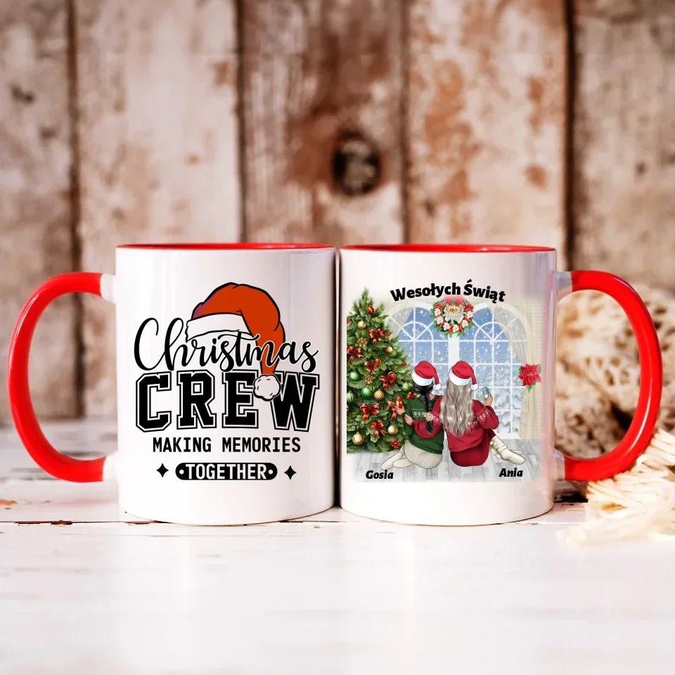 Prezent na Święta dla przyjaciółki 2-4 osoby | Personalizowany świąteczny kubek P05 - StoryCups.pl