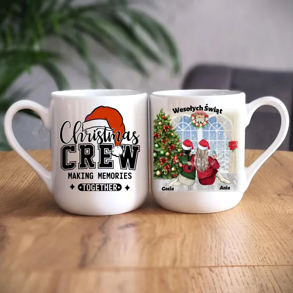 Prezent na Święta dla przyjaciółki 2-4 osoby | Personalizowany świąteczny kubek P05 - StoryCups.pl