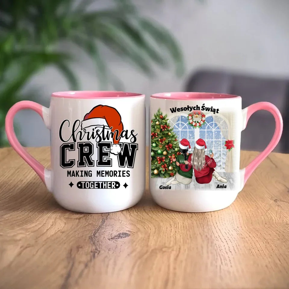 Prezent na Święta dla przyjaciółki 2-4 osoby | Personalizowany świąteczny kubek P05 - StoryCups.pl