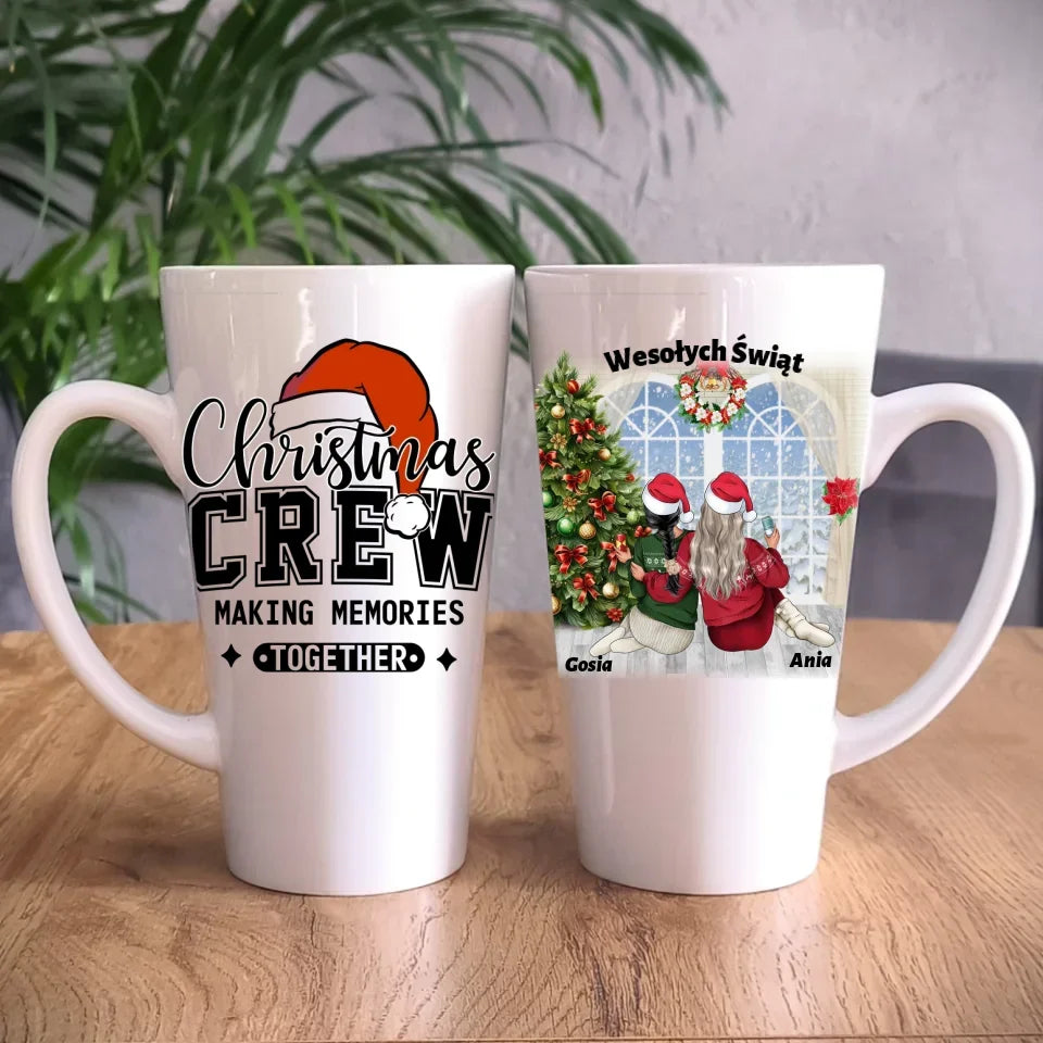 Prezent na Święta dla przyjaciółki 2-4 osoby | Personalizowany świąteczny kubek P05 - StoryCups.pl
