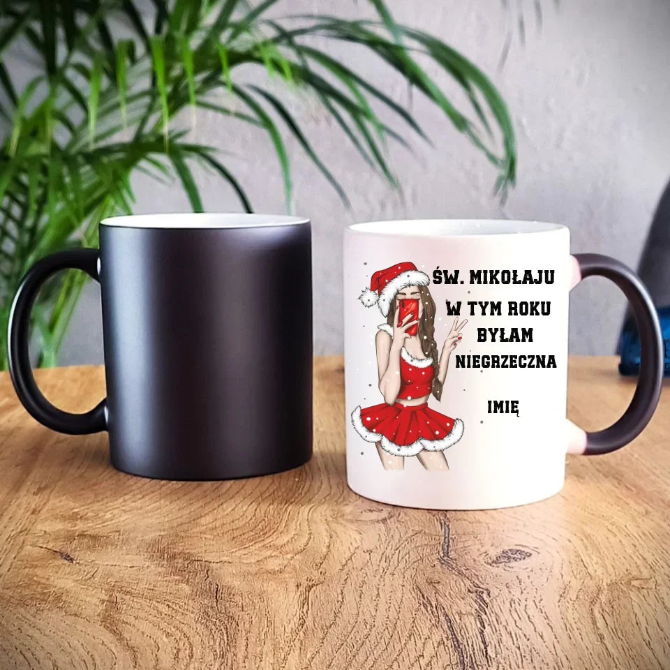 W tym roku byłam niegrzeczna | Personalizowany kubek świąteczny BN21 - StoryCups.pl