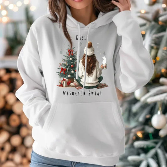 Love Winter | Świąteczna bluza damska z kapturem personalizacja BN15 - StoryCups.pl