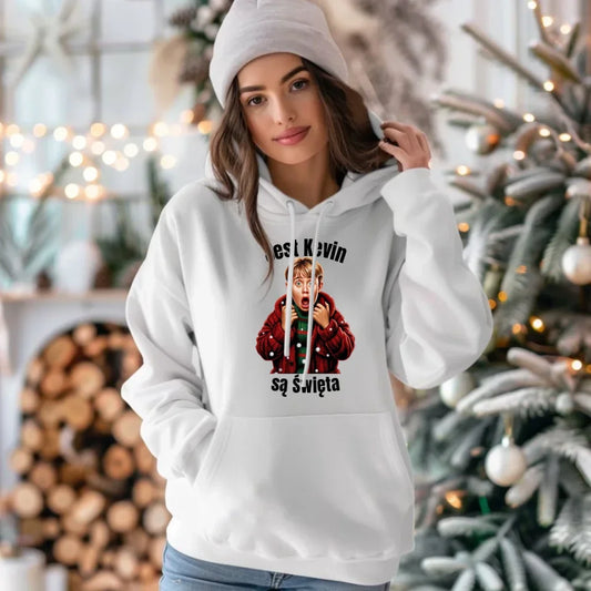 Jest Kevin, są święta | Świąteczna bluza damska z kapturem BN27 - StoryCups.pl