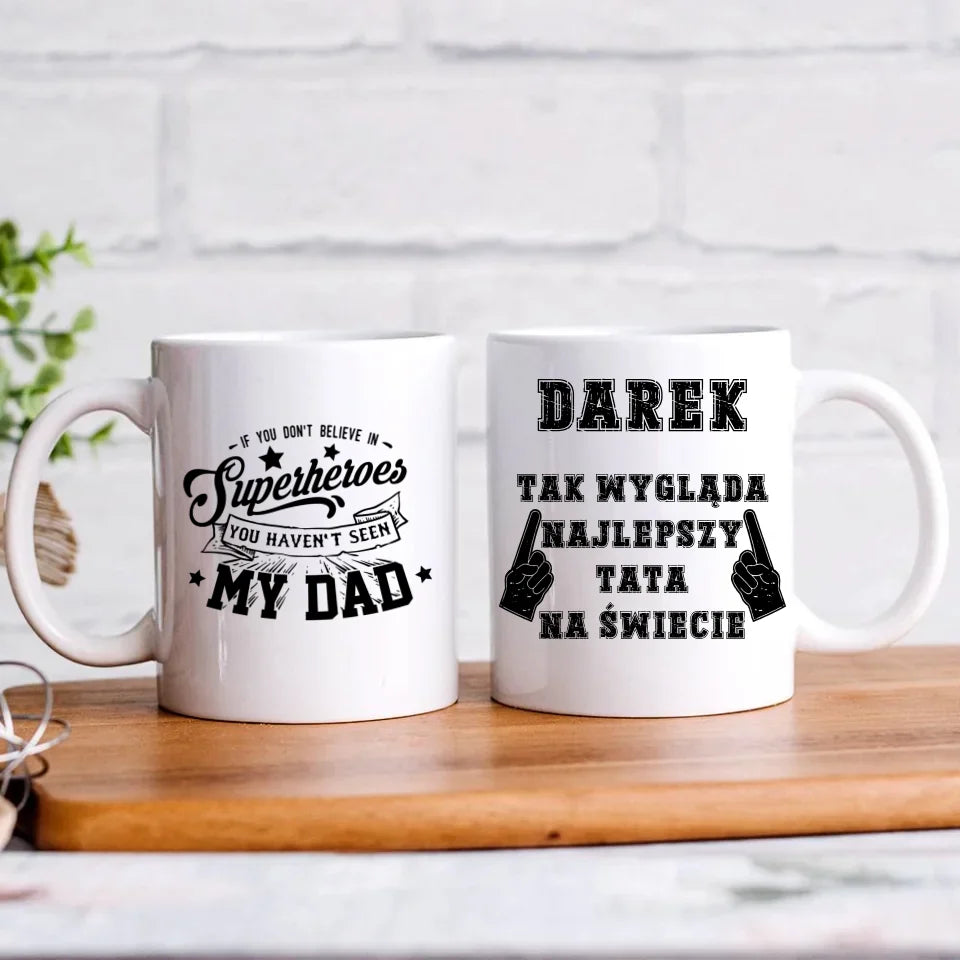 Personalizowany kubek dla taty prezent na Dzień Ojca Święta Urodziny