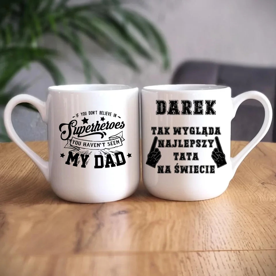 Personalizowany kubek kawowy dla taty prezent na Dzień Ojca Święta Urodziny