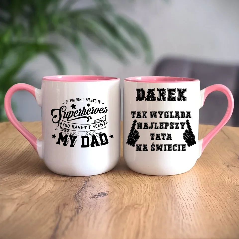 Personalizowany kubek kawowy dla taty prezent na Dzień Ojca Święta Urodziny