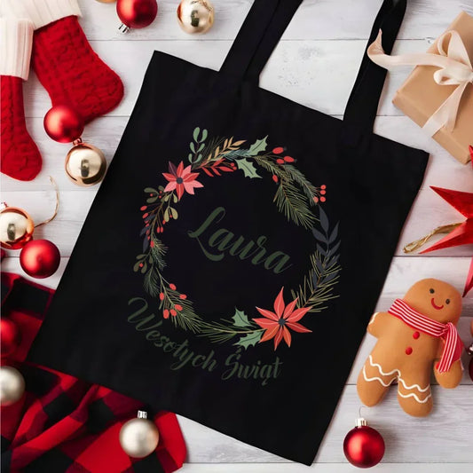 Wesołych Świąt | Personalizowana eco torba na święta BN19 - StoryCups.pl