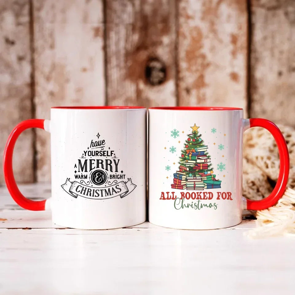 All booked for Christmas | Kubek świąteczny BN05 - StoryCups.pl