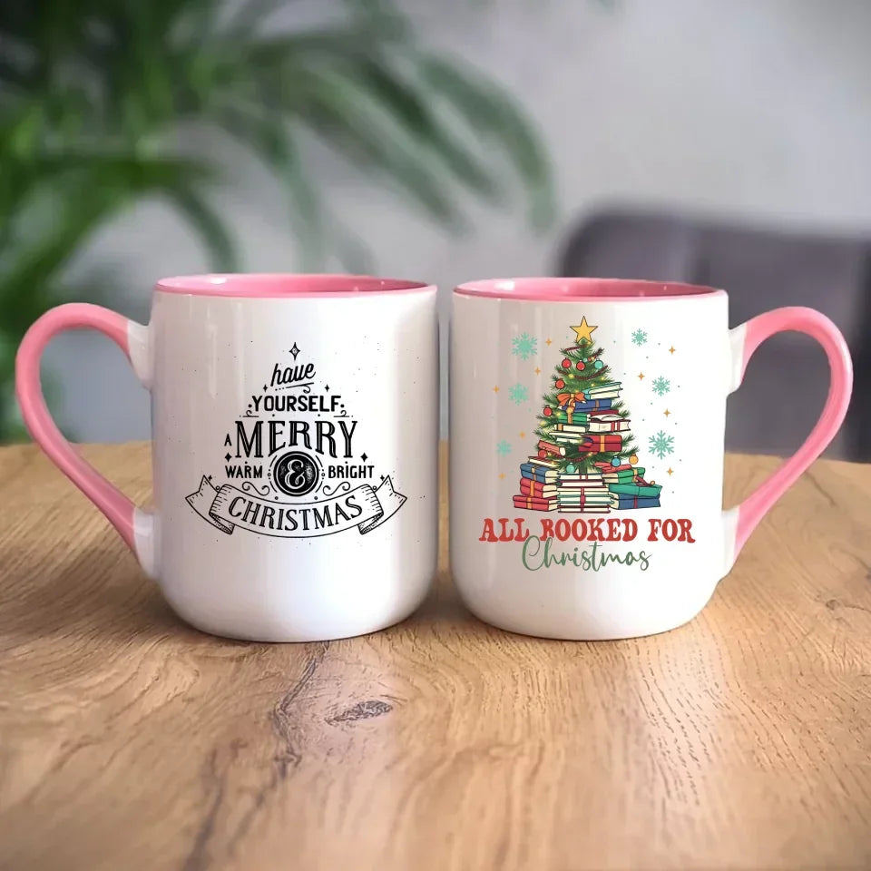 All booked for Christmas | Kubek świąteczny BN05 - StoryCups.pl