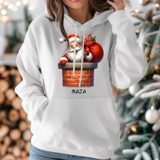 Mikołaj | Spersonalizowana bluza damska z kapturem świąteczna BN07 - StoryCups.pl