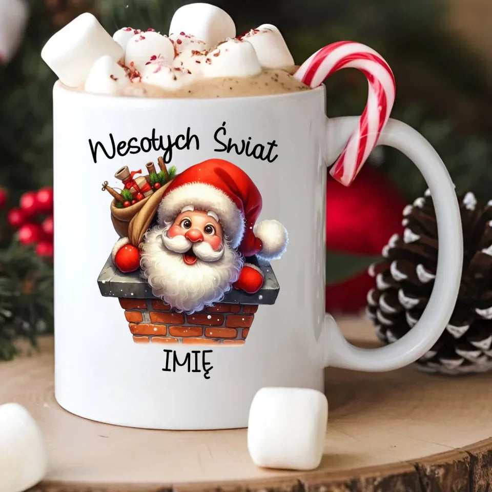 Mikołaj | Świąteczny kubek z imieniem BN08 - StoryCups.pl