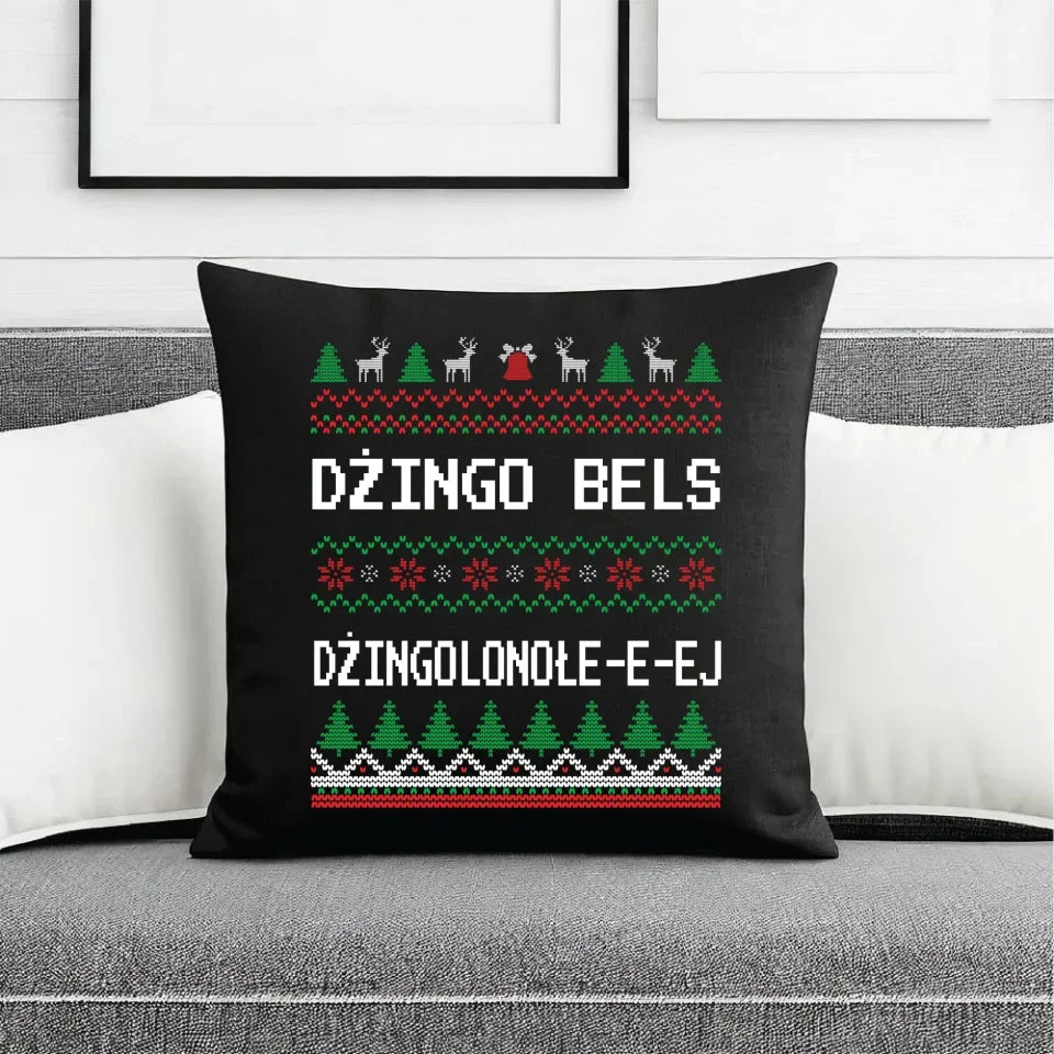 Dżingo bels | Świąteczna poduszka dekoracyjna BN11 - StoryCups.pl
