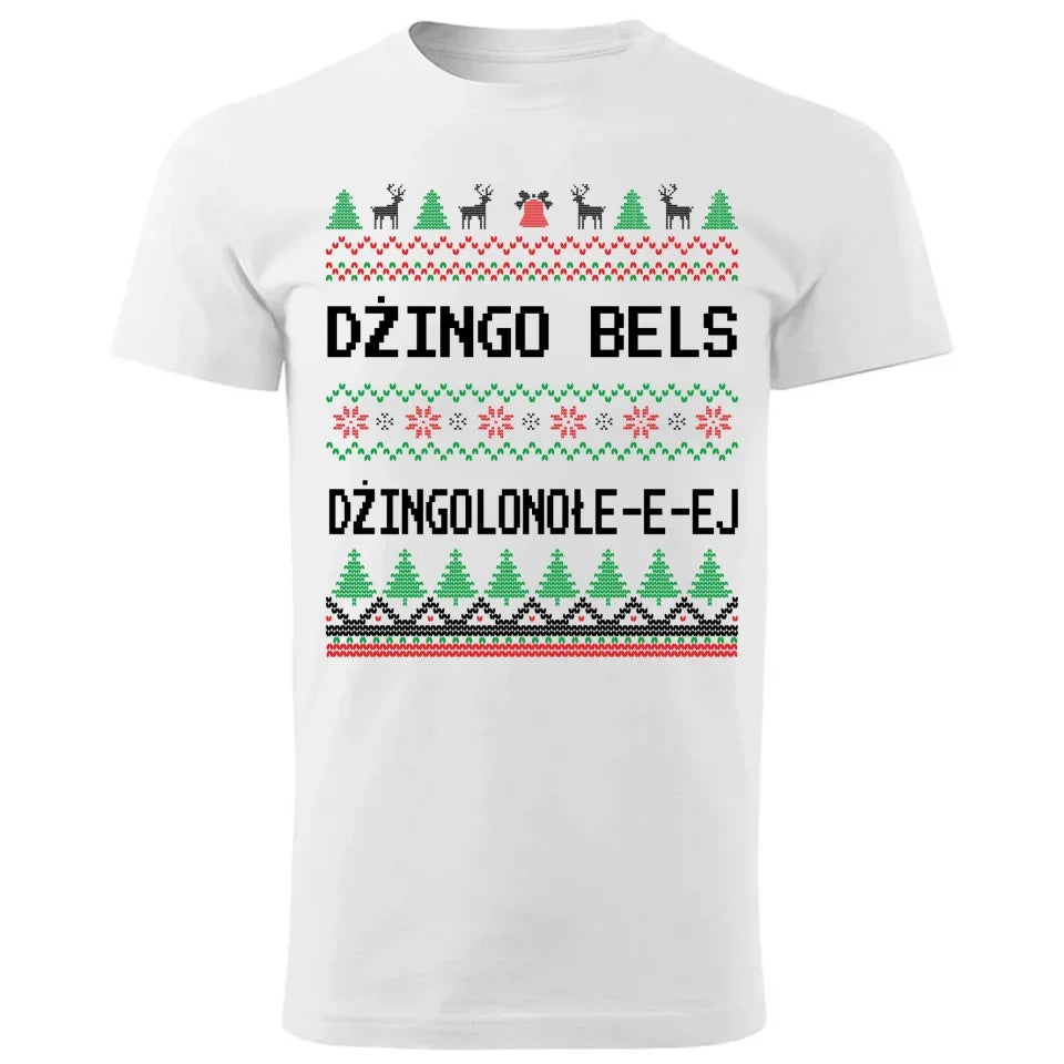 Dżingo bels | Świąteczna koszulka męska BN11 - StoryCups.pl