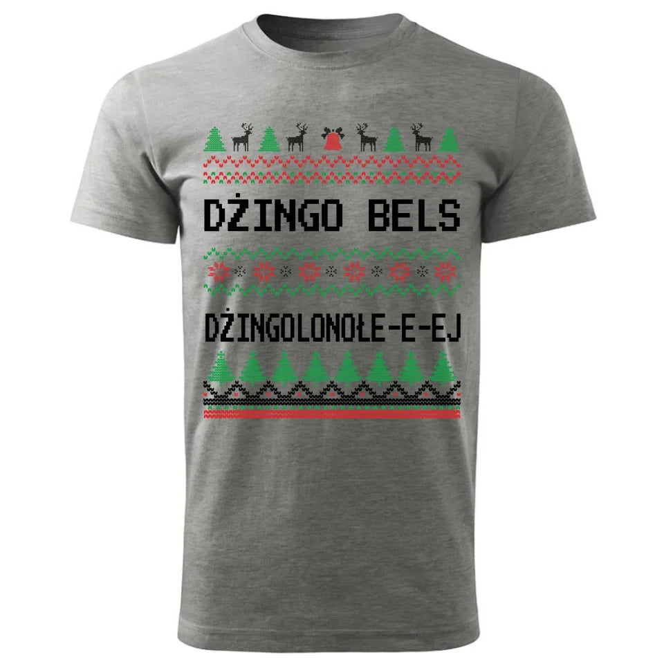 Dżingo bels | Świąteczna koszulka męska BN11 - StoryCups.pl