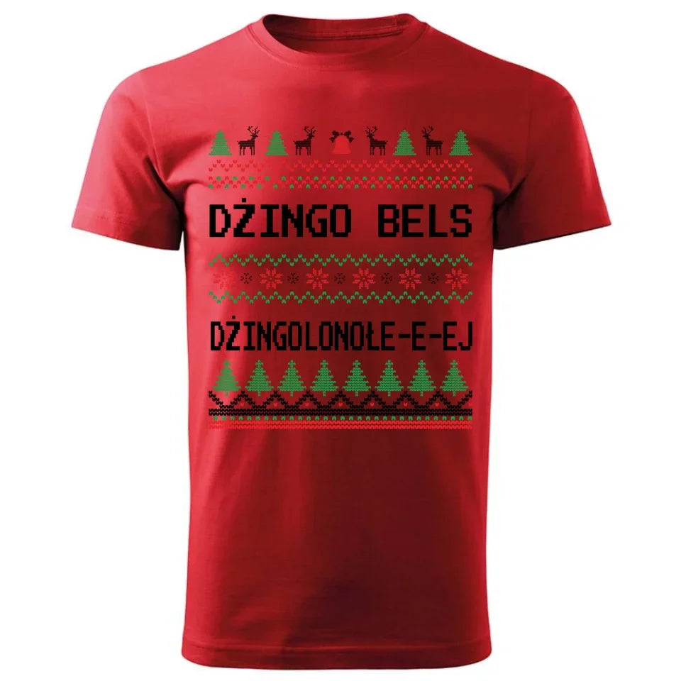 Dżingo bels | Świąteczna koszulka męska BN11 - StoryCups.pl