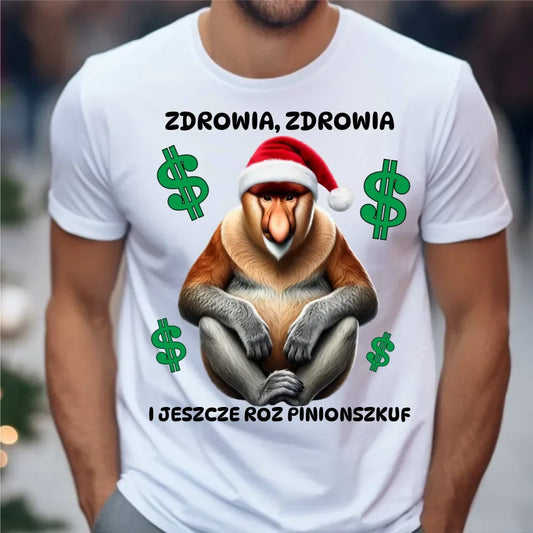 Zdrowia i pinionszkuf | Świąteczna koszulka męska BN111 - StoryCups.pl